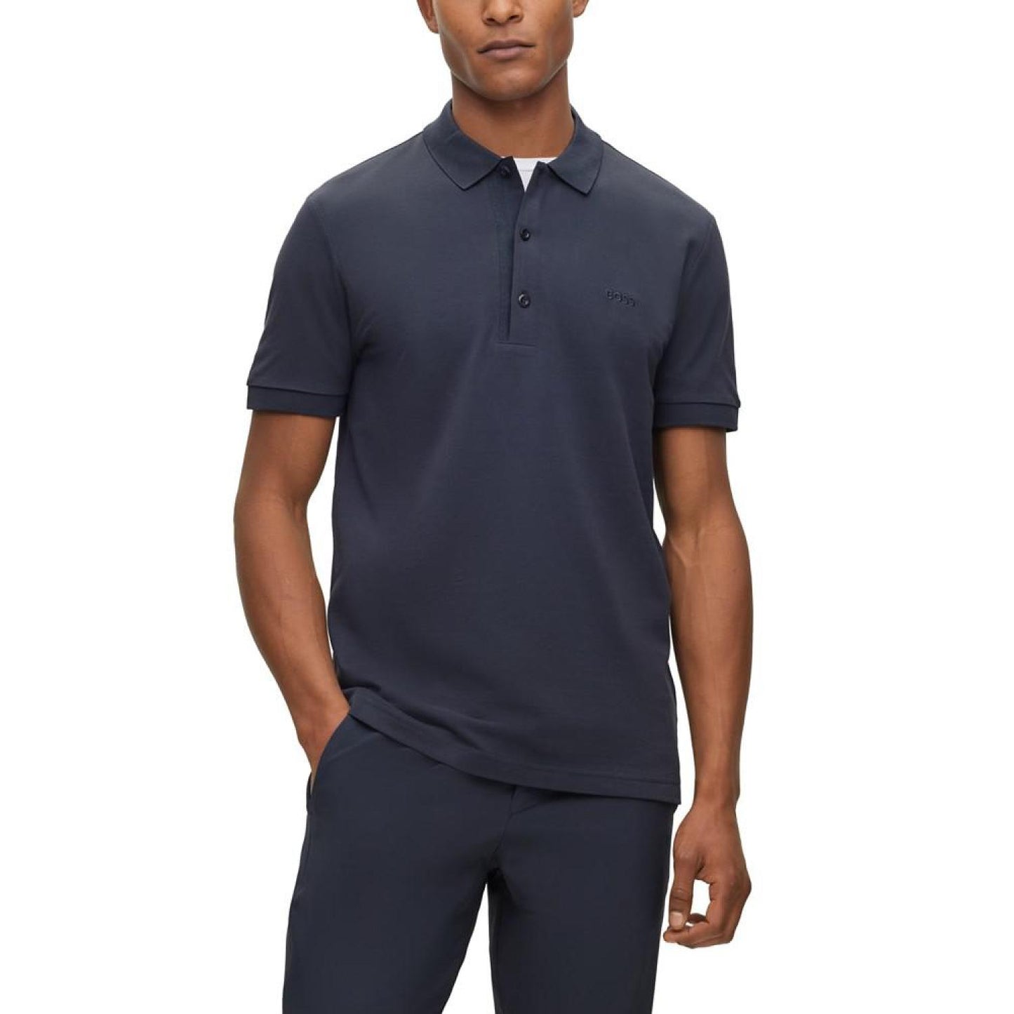 Men's Logo Detail Slim-Fit Polo Shirt