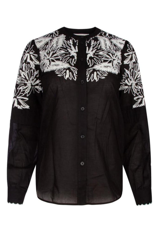 Michael Michael Kors Floral Embroidered Buttoned Cardigan