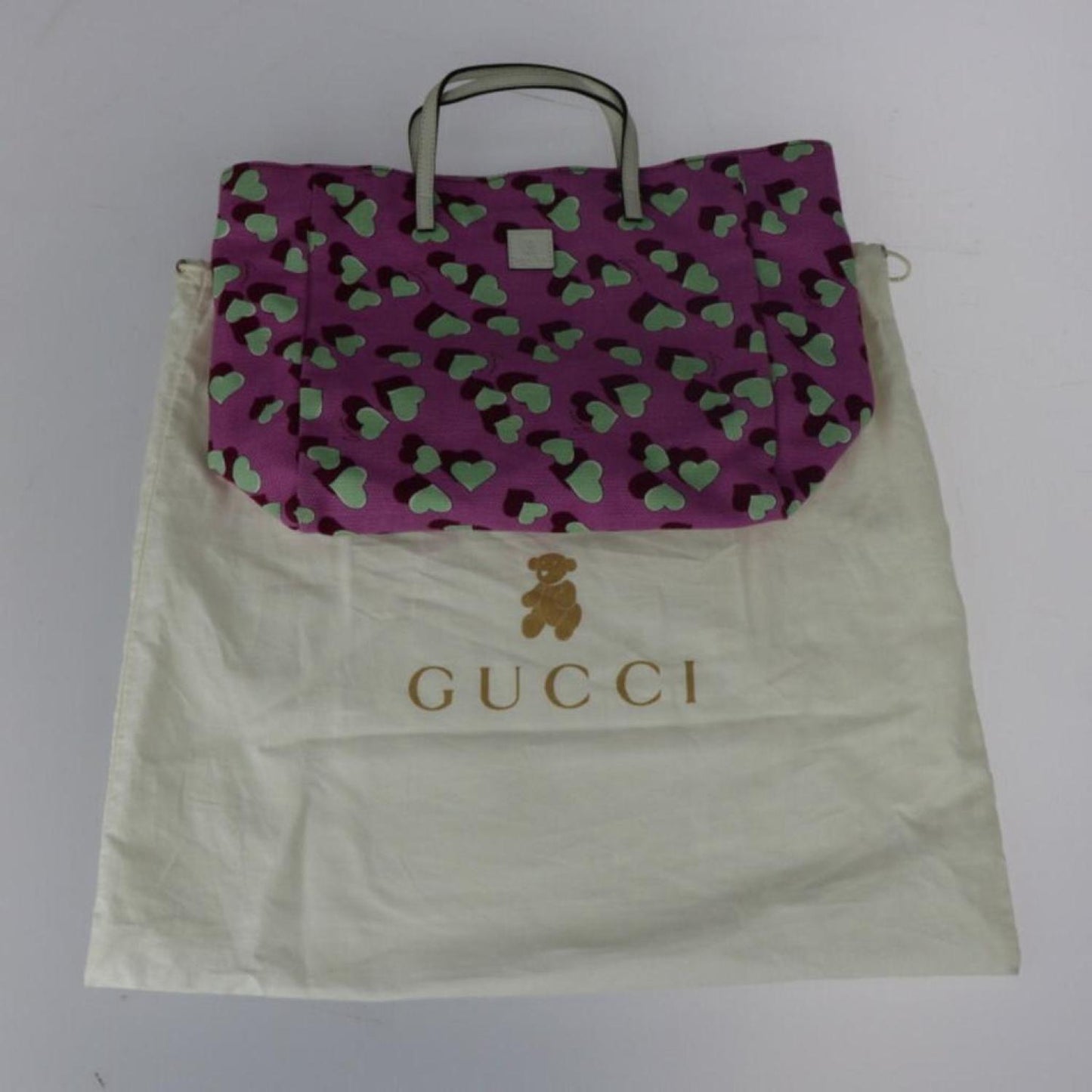 Gucci Cabas Canvas Tote Bag (Pre-Owned)