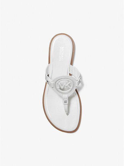 Aubrey Cutout Leather T-Strap Sandal