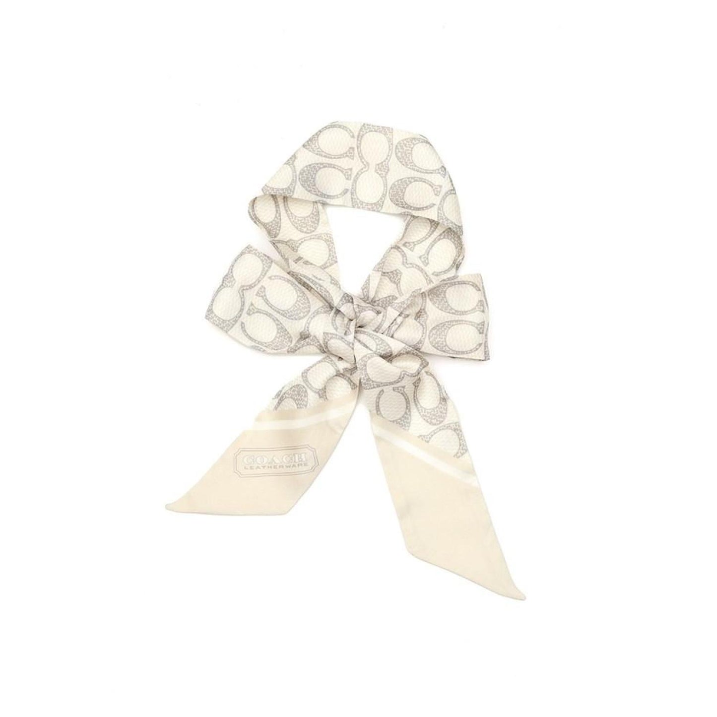 Women's Vintage-Like Signature Print Silk Skinny Scarf