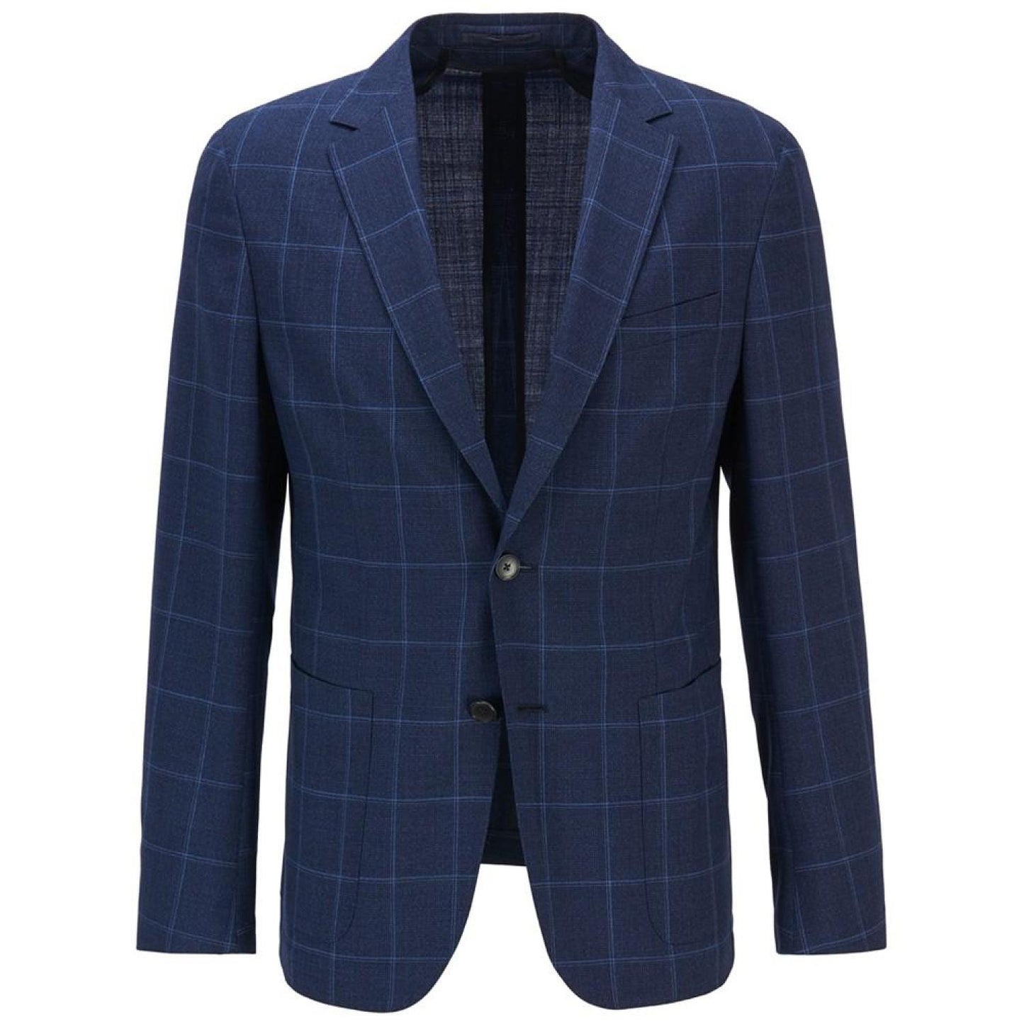 Men's Plain-Check Slim-Fit Jacket