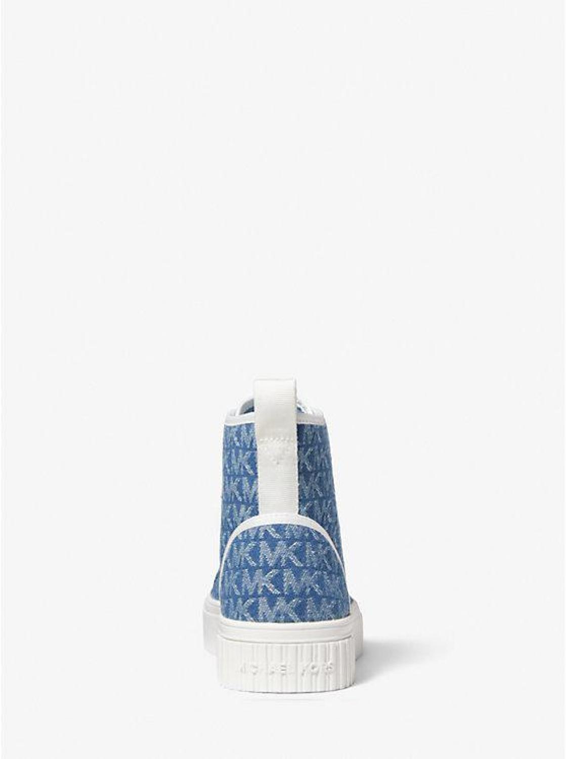 Gertie Logo Jacquard Denim High-Top Sneaker