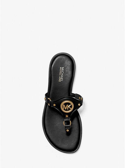 Conway Logo Charm Leather Sandal