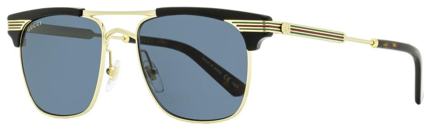 Gucci Unisex Pilot Sunglasses GG0287S 001 Gold/Black/Havana 52mm