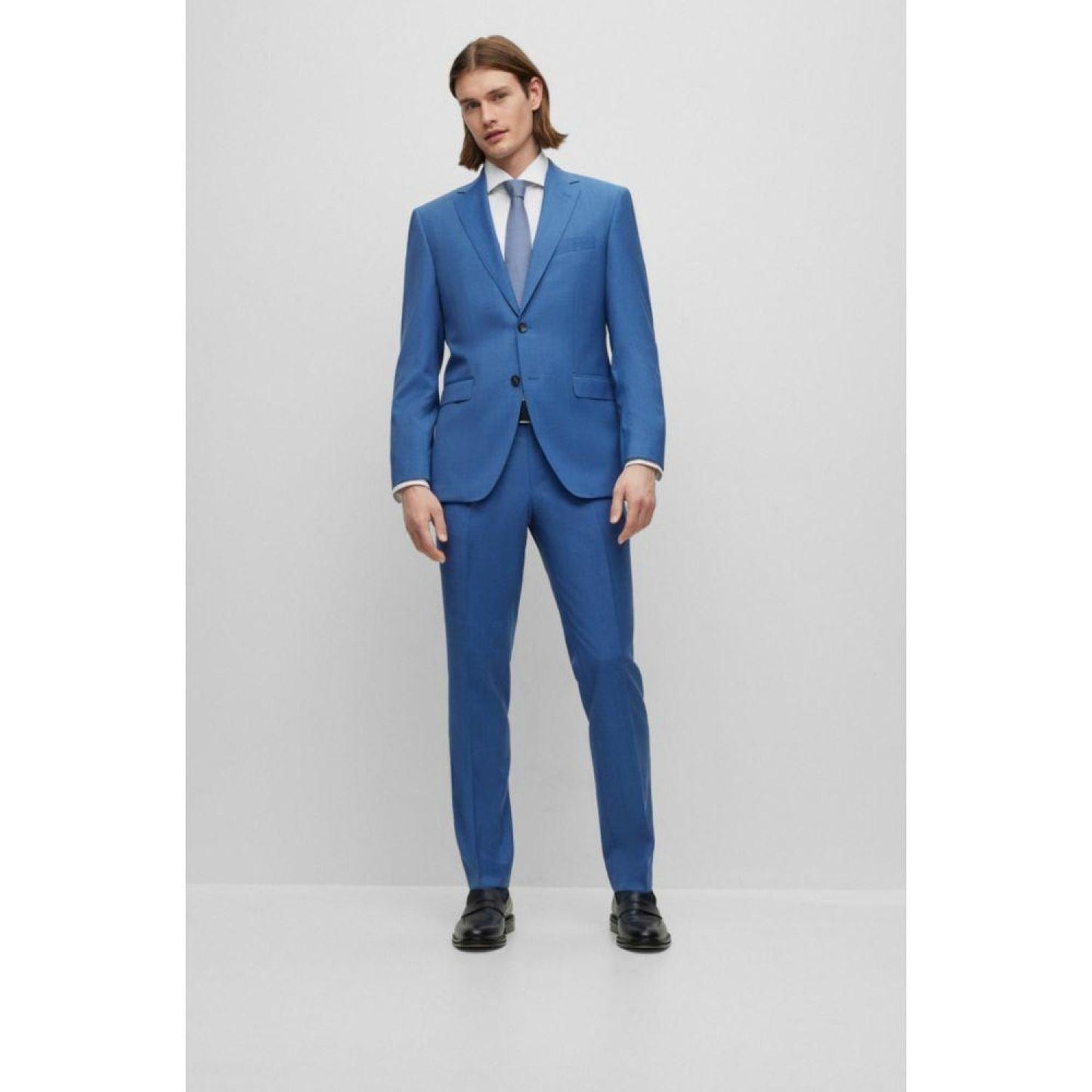 Regular-fit suit in virgin wool with full lining