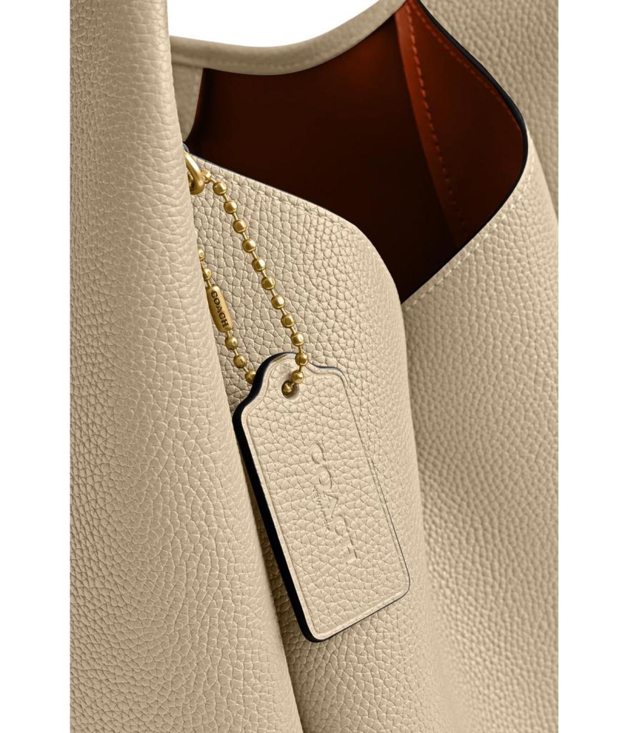 Polished Pebble Leather Lana Shoulder Bag