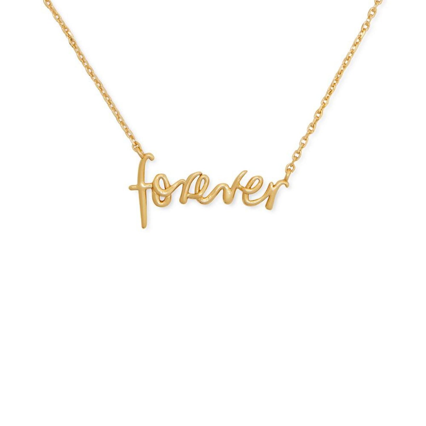 Say Yes Gold-Tone Forever Pendant Necklace, 16" + 3" extender