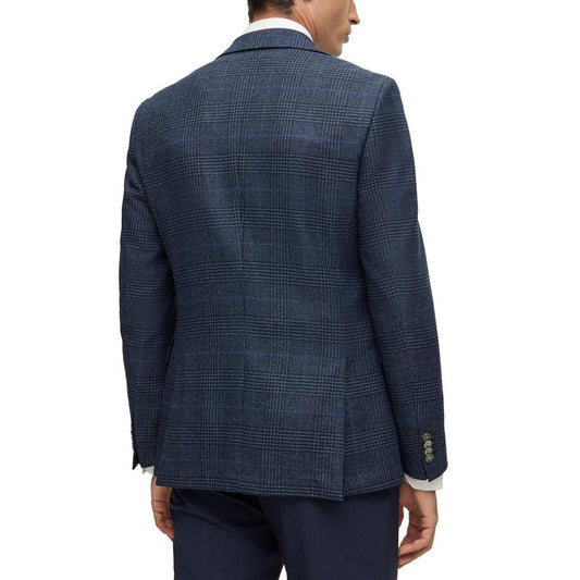 Men's Checked Slim-Fit Jacket