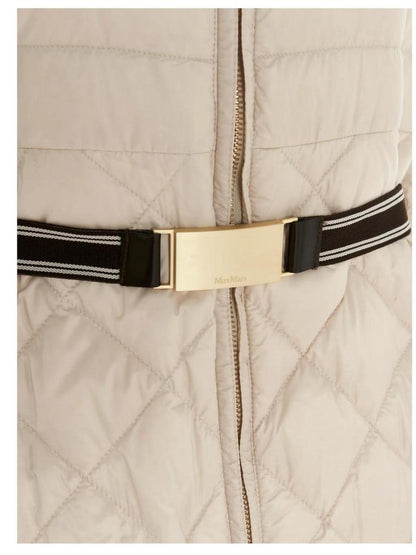 MAX MARA Women's 'The Cube' Trev Cream Quilted Coat