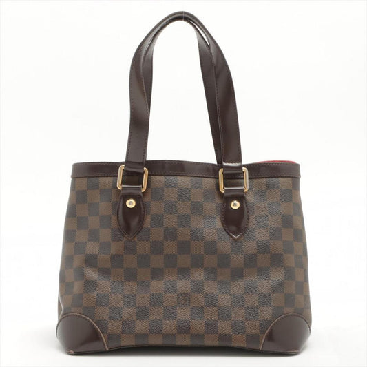 Louis Vuitton Damier Ebene Canvas Leather Hampstead PM Tote Bag