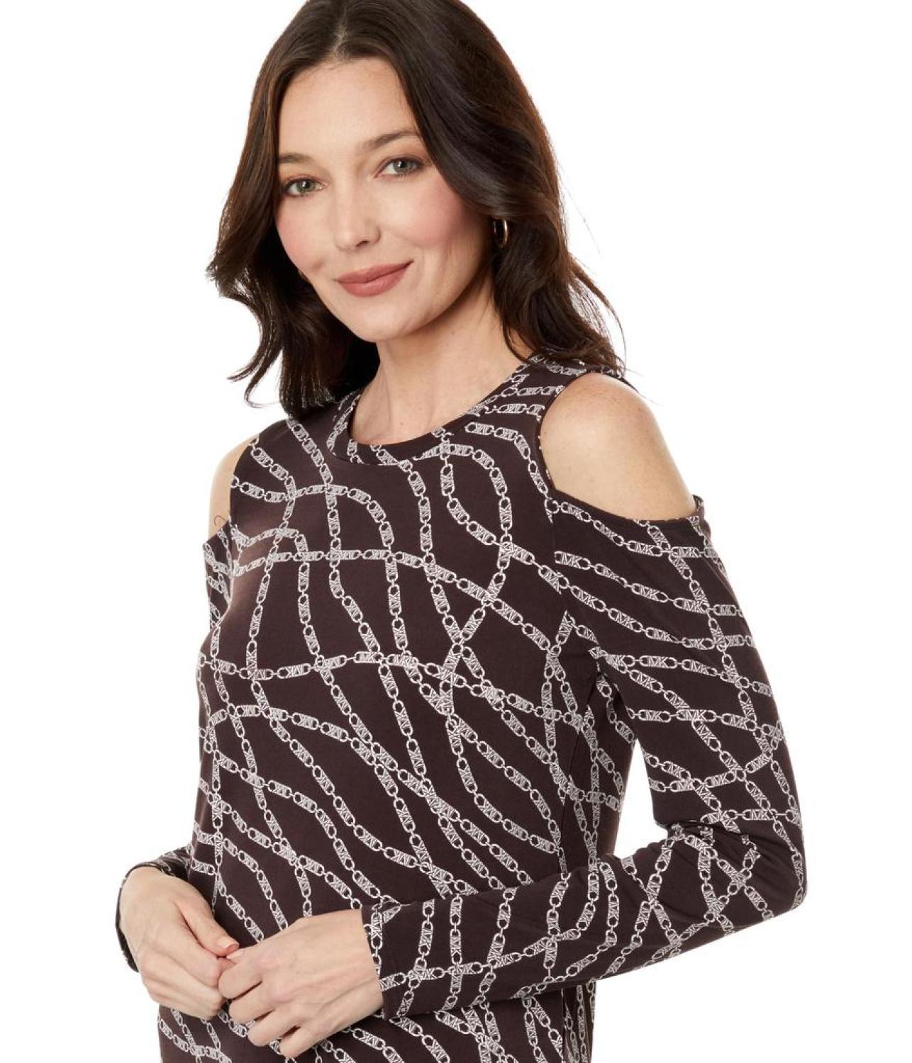 Logo Cold-Shoulder Top