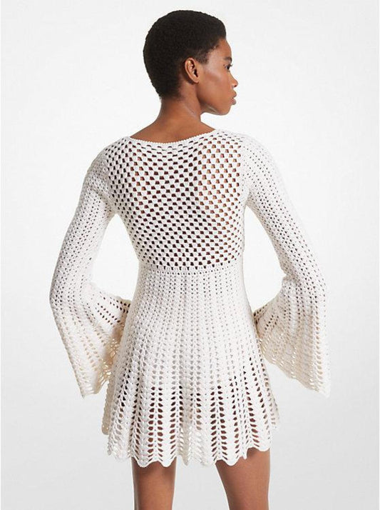 Hand-Crocheted Cotton and Cashmere Dress