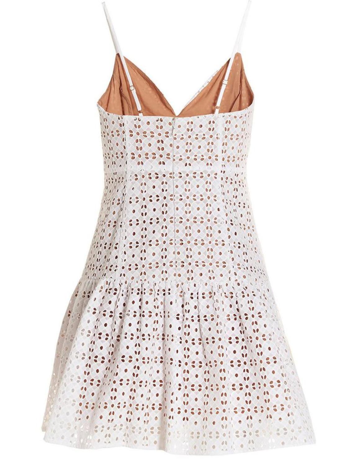 Michael Kors Sangallo Eyelet Flared Mini Dress