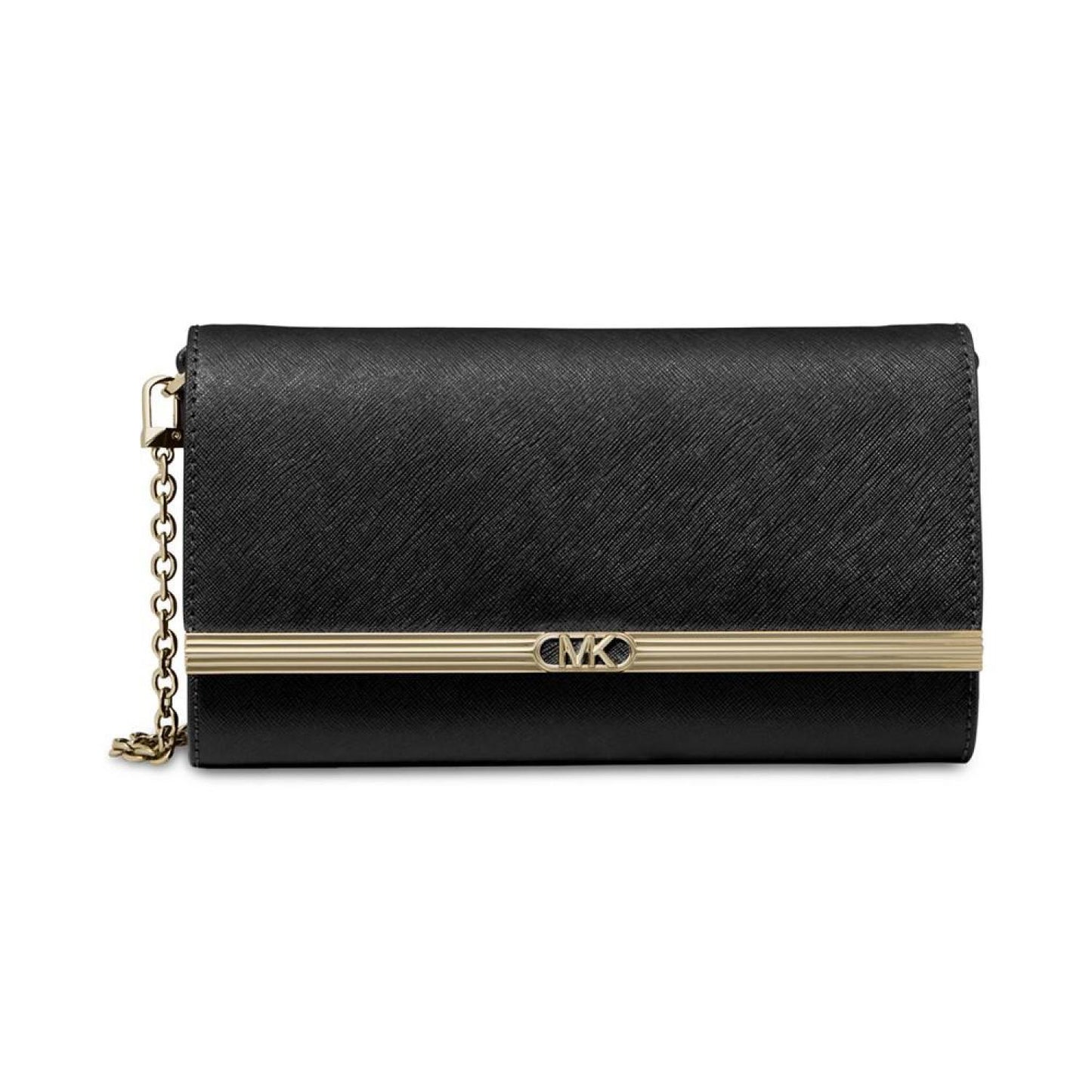 East West Large Leather Clutch