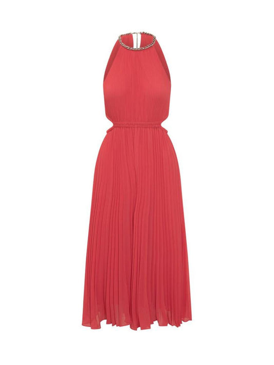 Michael Michael Kors Pleated Sleeveless Midi Dress