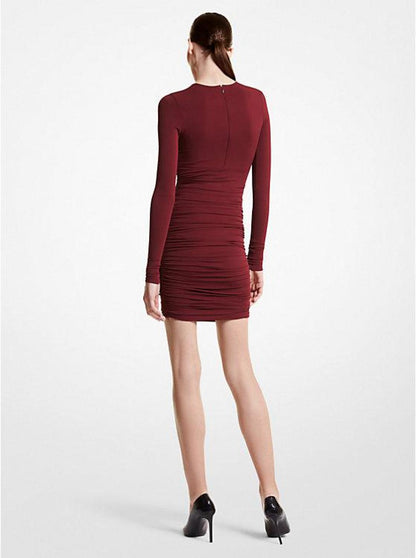 Stretch Matte Jersey Ruched Dress