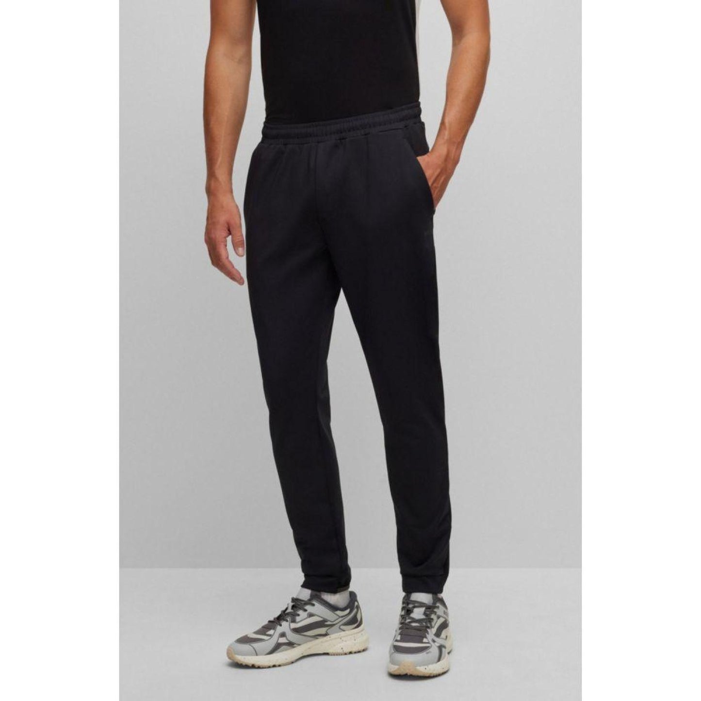 Cuffed tracksuit bottoms in active-stretch fabric