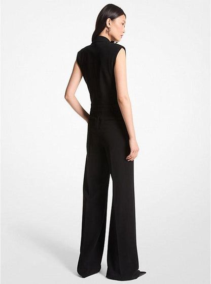 Crepe Double-Breasted Jumpsuit