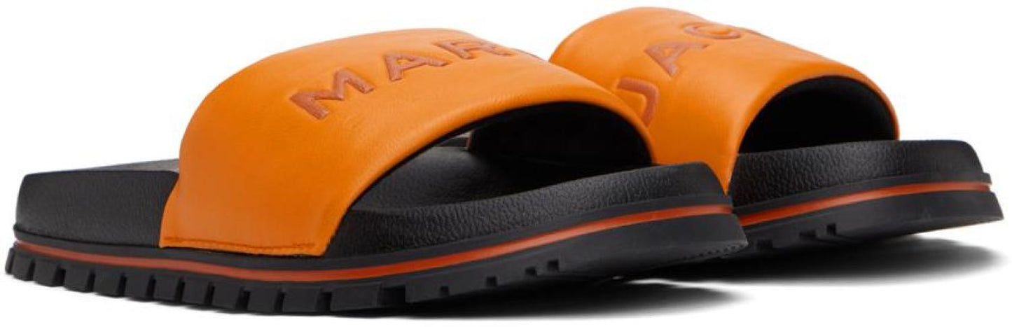 Orange 'The Leather Slide' Sandals