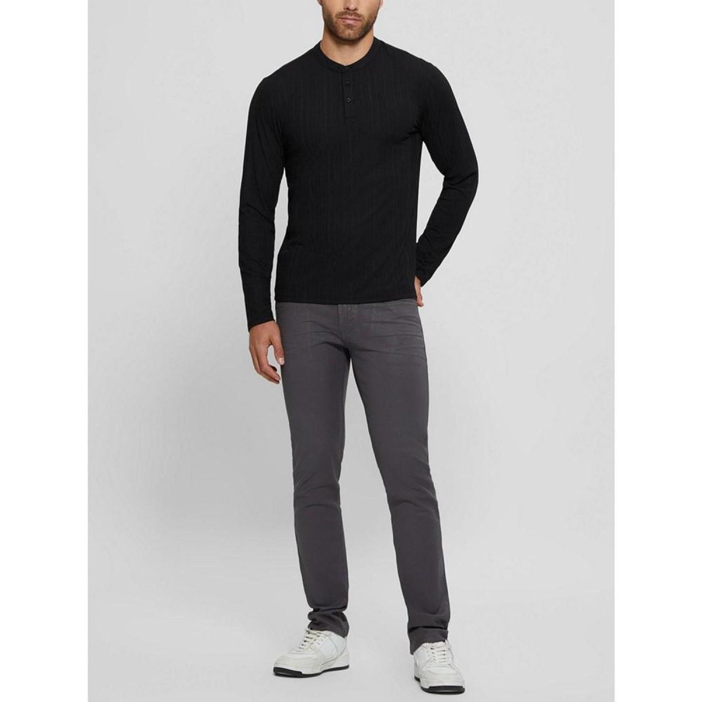 Men's Brentwood Rib Knit Henley T-shirt