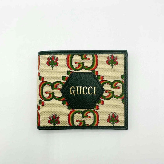 Gucci 100 Centennial Men's  Canvas Bifold Wallet