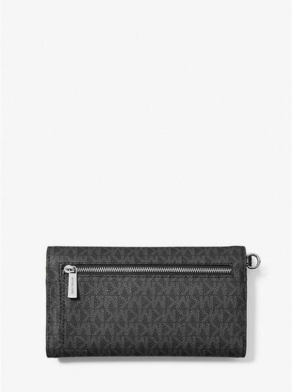 Jet Set Large Signature Logo Envelope Wristlet