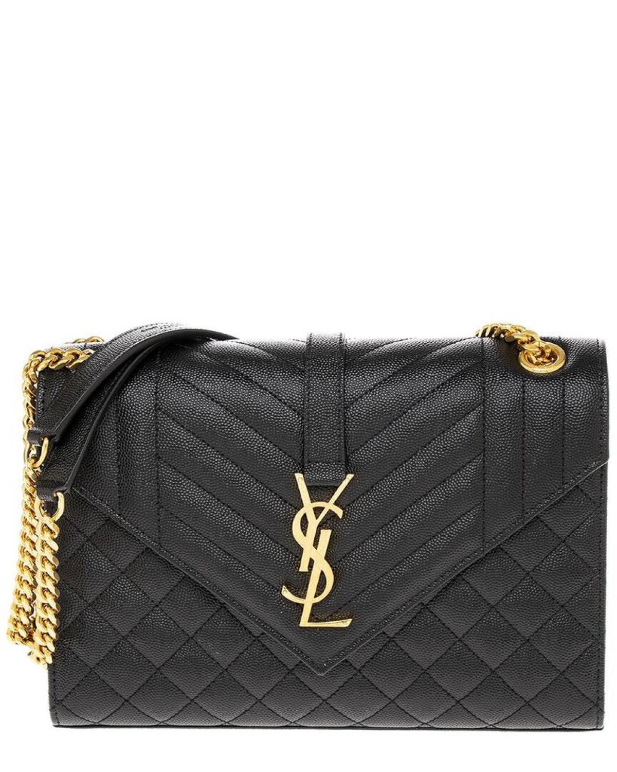 Saint Laurent Envelope Medium Leather Shoulder Bag