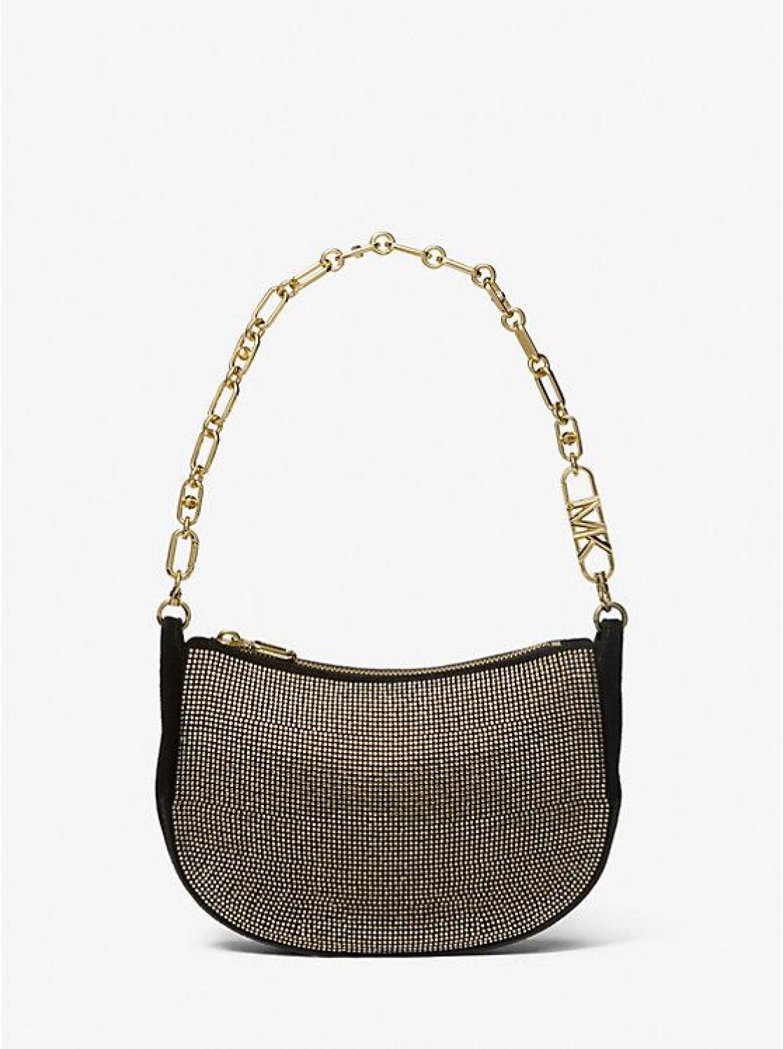 Kendall Small Embellished Suede Shoulder Bag