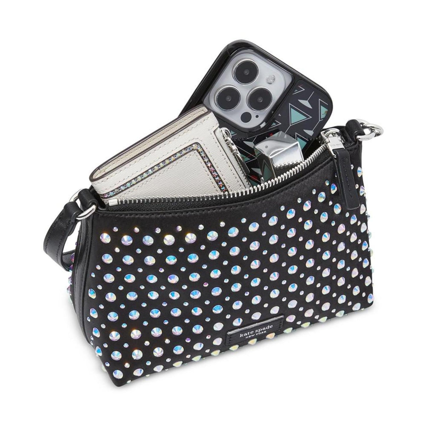 Lulu Crystal Embellished Mini East West Pochette