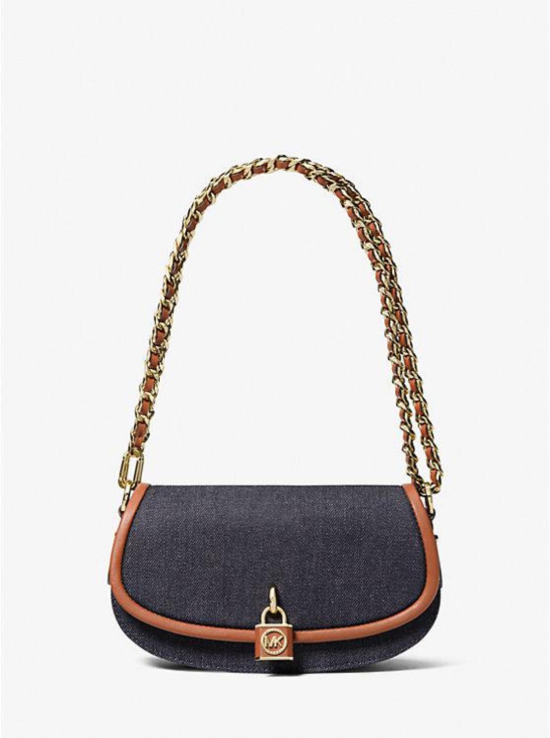 Mila Small Denim Shoulder Bag