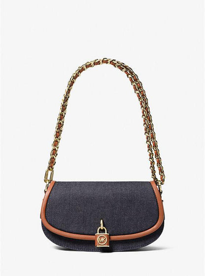 Mila Small Denim Shoulder Bag