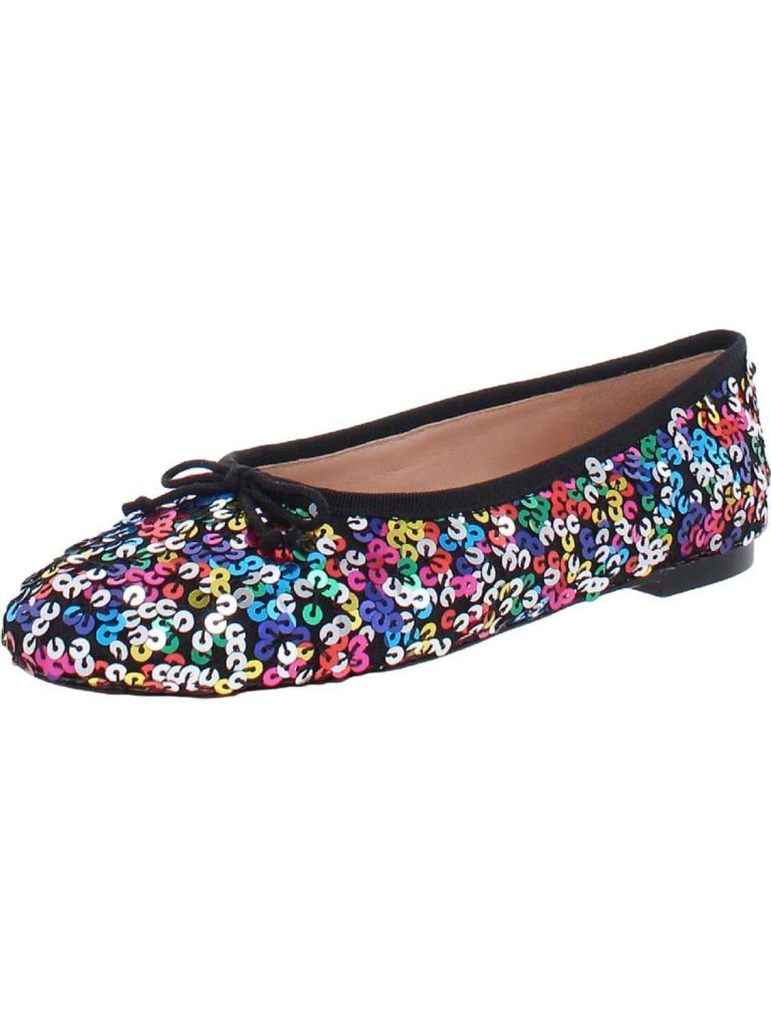 Honey Womens Bow Round Toe Ballet Flats