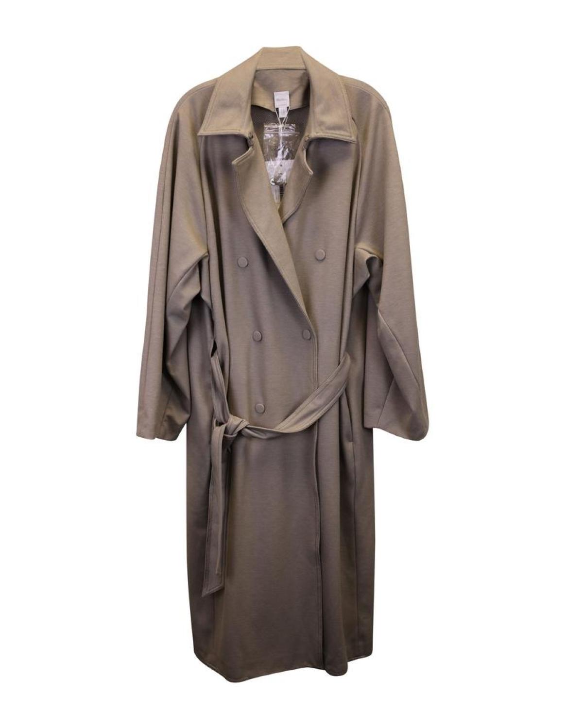 Max Mara Belted Trench Coat in Beige Cotton