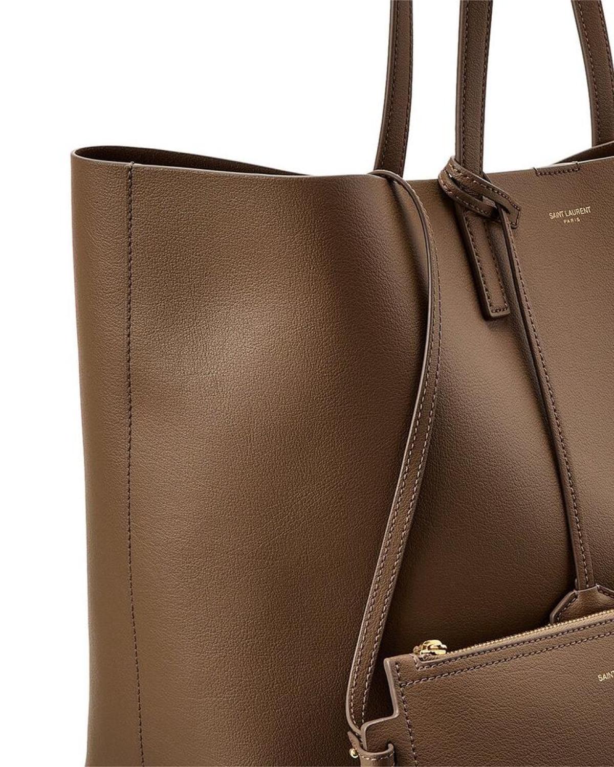 Saint Laurent E/W Leather Shopper Tote