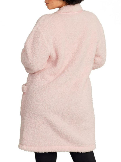 kate spade new york Women's Sherpa Fleece Woven Robe