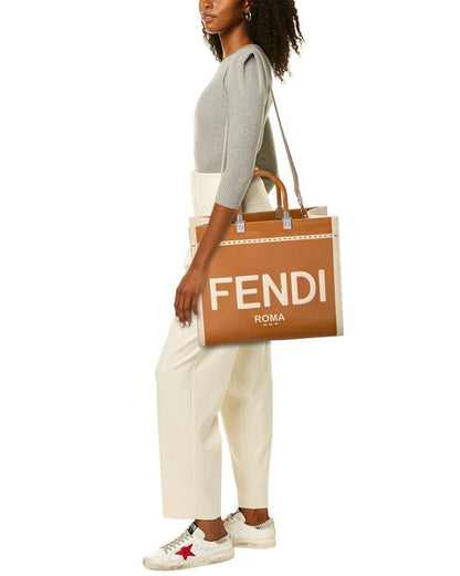 FENDI Sunshine Medium Patent Tote