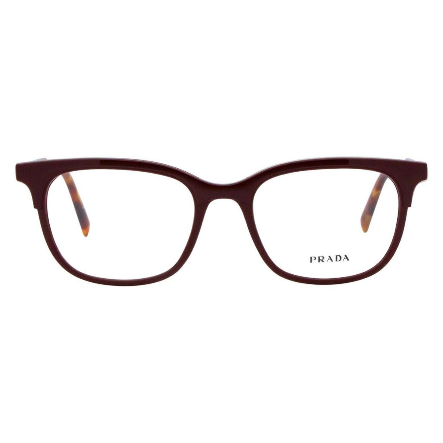 Prada Rectangular Eyeglasses PR05VV 2701O1 Burgandy/Havana 53mm 05VV