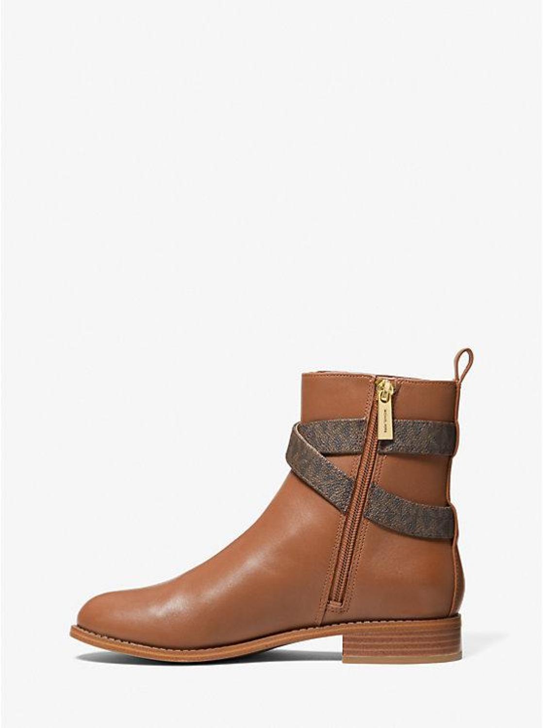 Rory Leather and Logo Ankle Boot