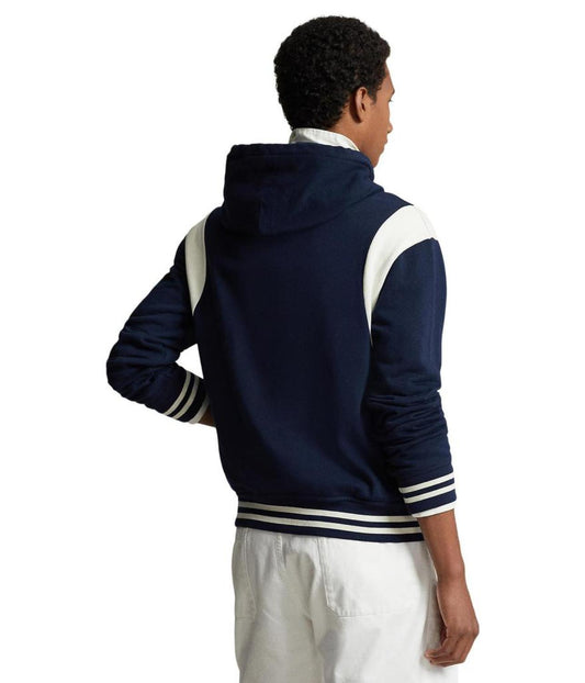 Fleece Hooded Baseball Jacket