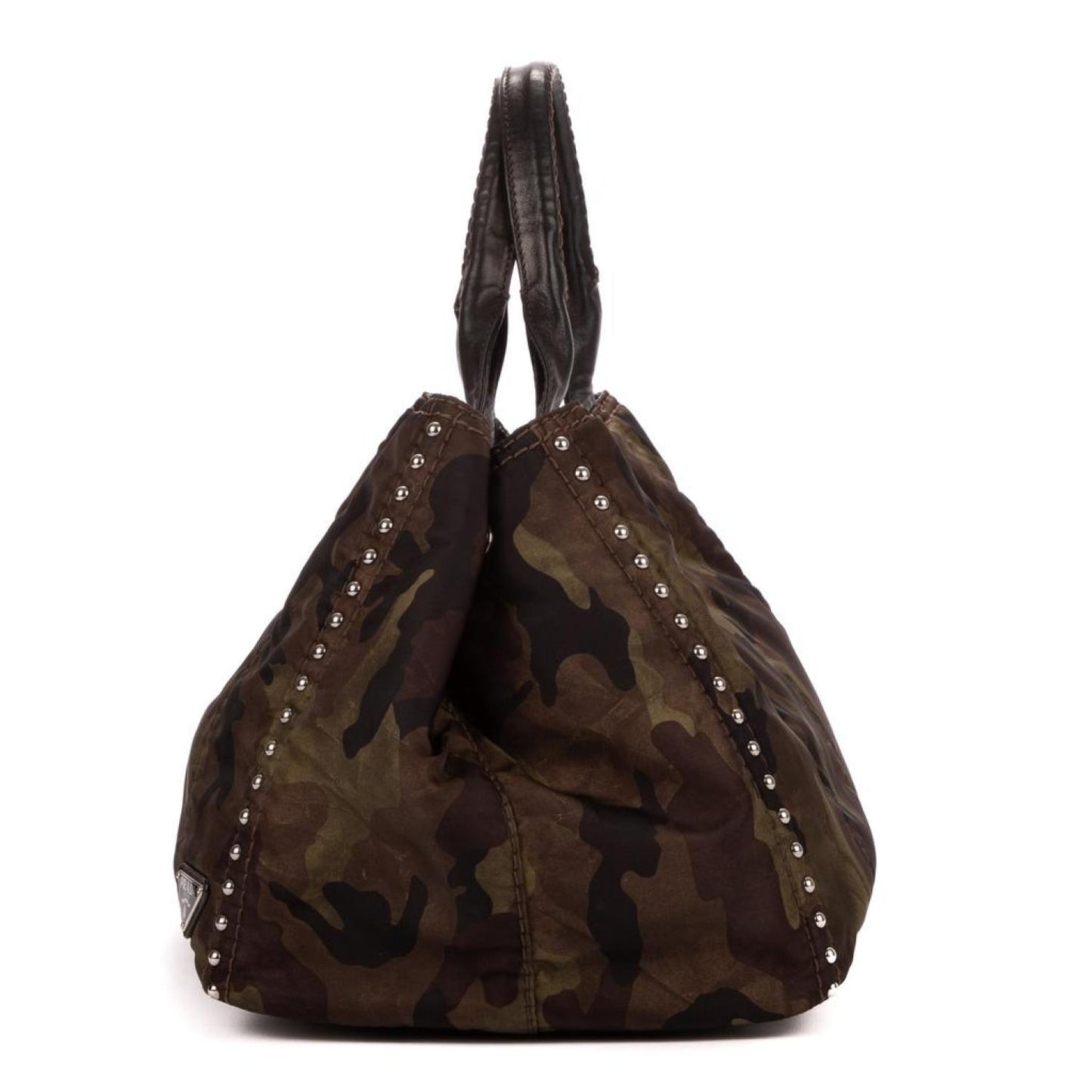 Large Side Studded Camouflage Horizontal Tote