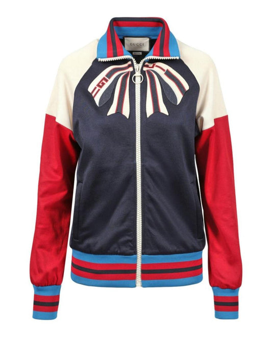 Bow-Applique Track Jacket