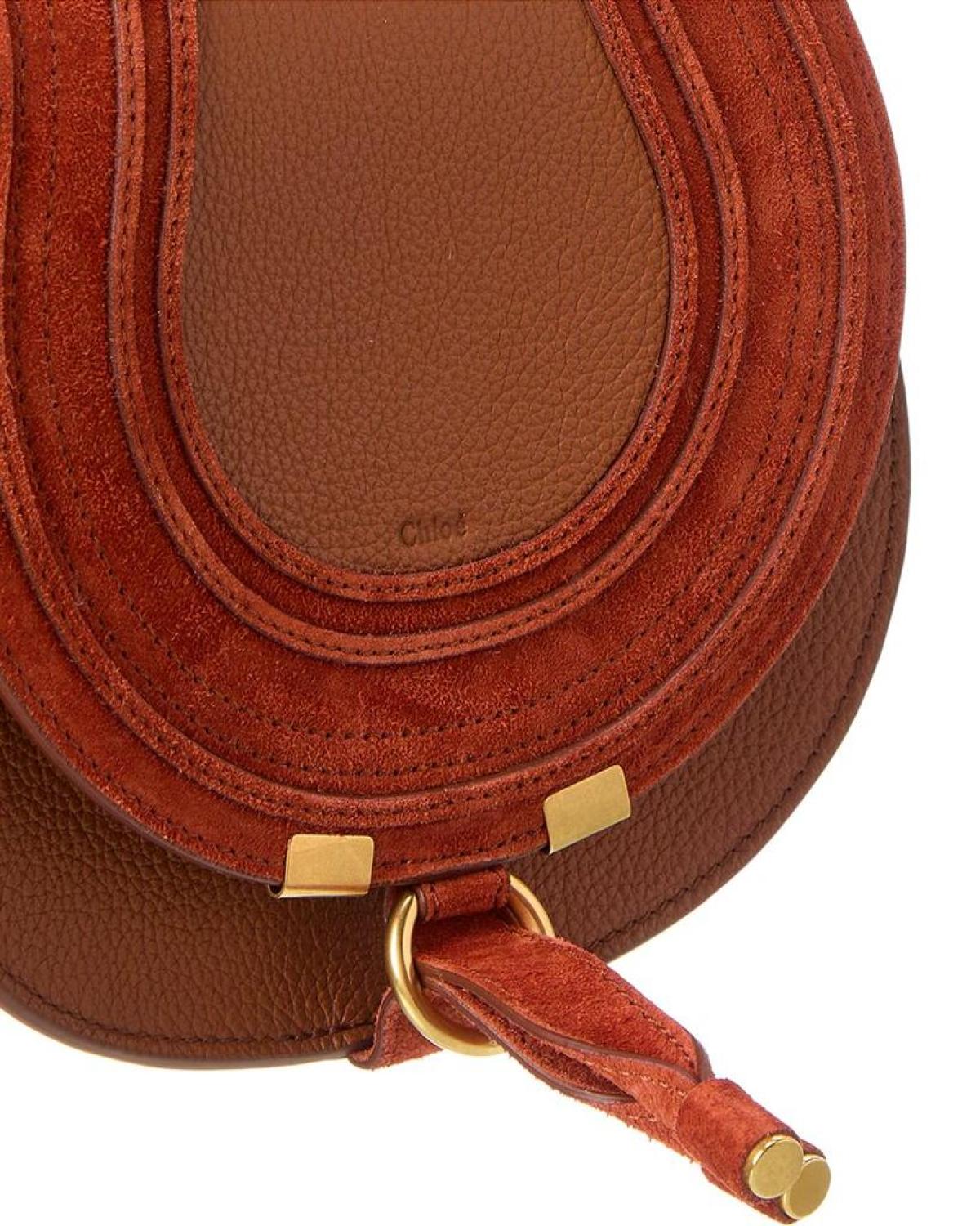 Chloé Marcie Small Leather & Suede Shoulder Bag