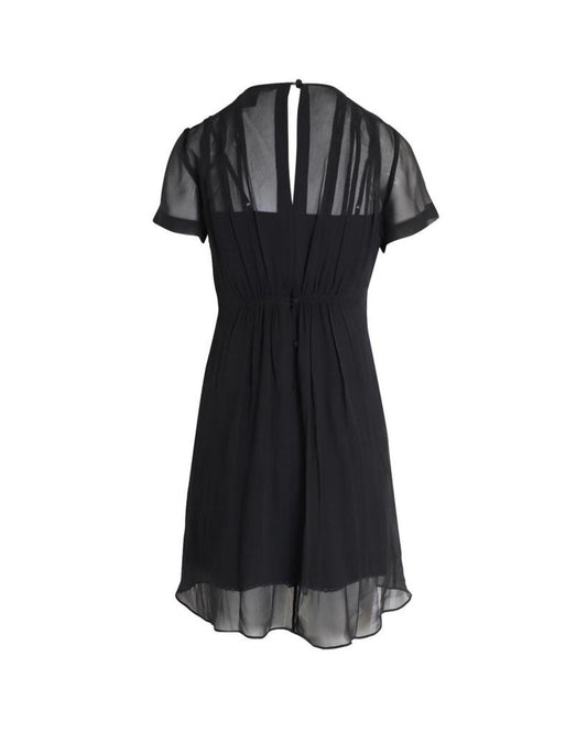 Marc by Marc Jacobs Pleated Chiffon Dress in Black Silk