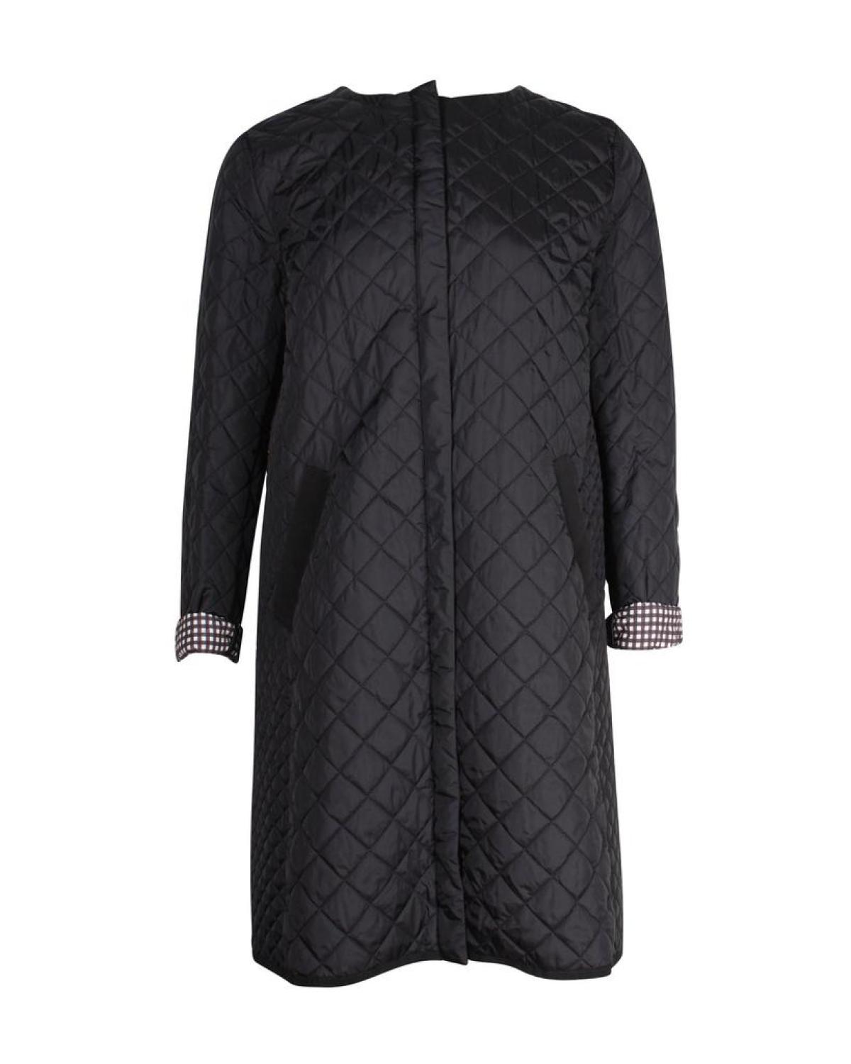 Max Mara Weekend Mixed Quilted Jacket in Black Polyamide