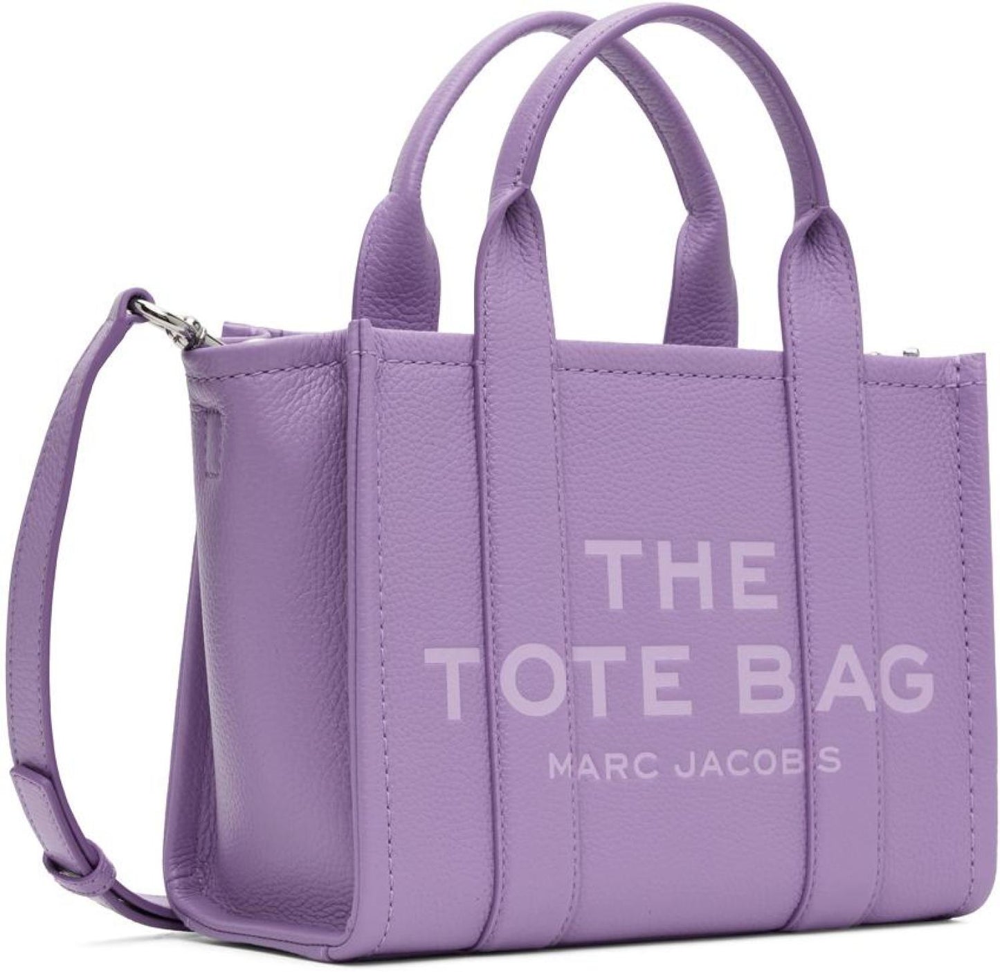 Purple 'The Leather Small Tote Bag' Tote