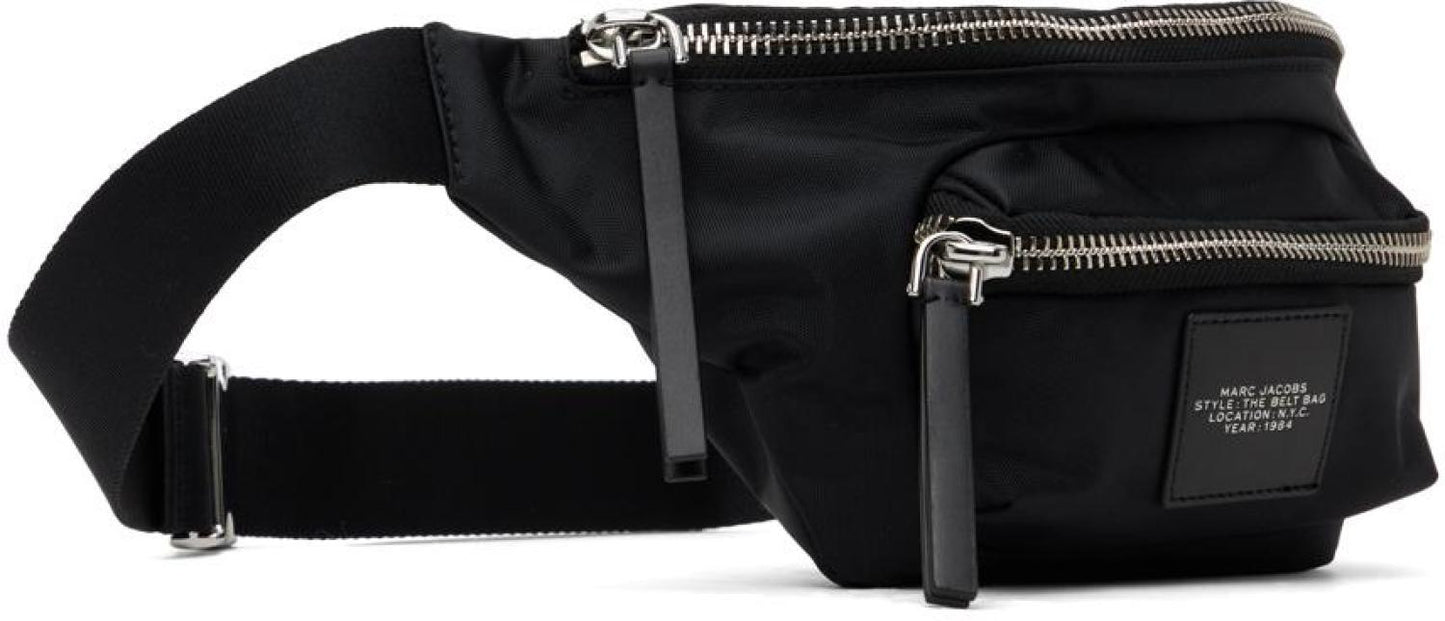 Black 'The Biker Nylon Belt Bag' Pouch