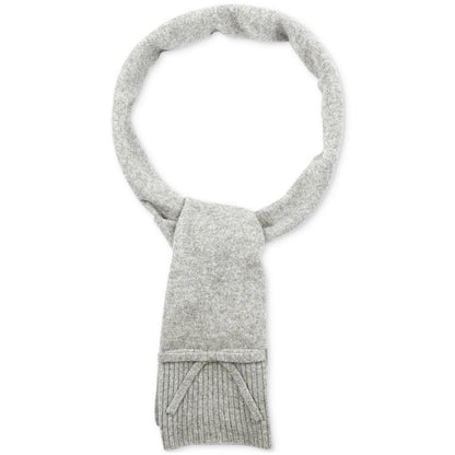 Women's Bow Ribbed-Trim Knit Scarf