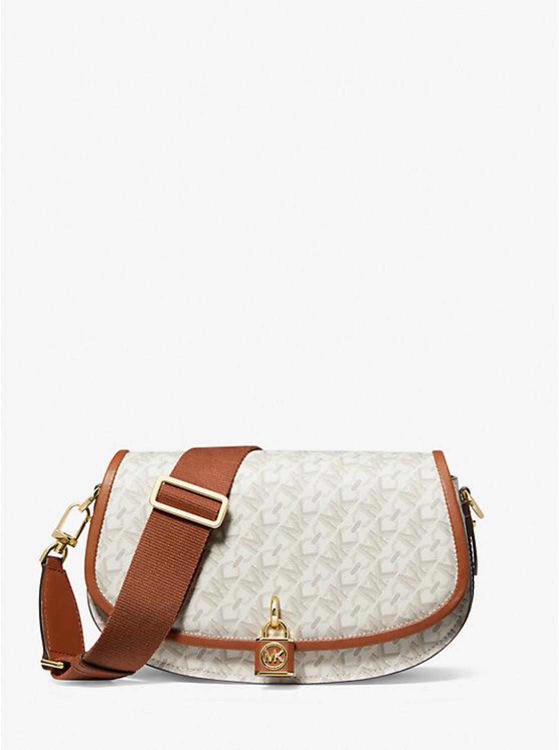 Mila Medium Empire Signature Logo Messenger Bag