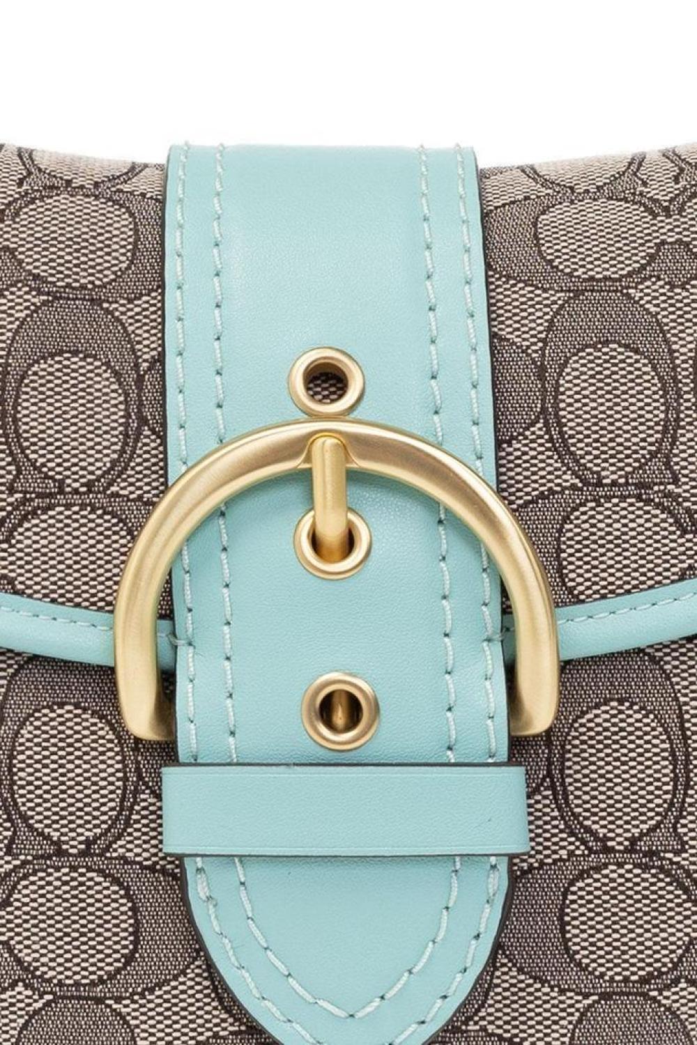 Coach Soho Monogram Print Buckled Shoulder Bag